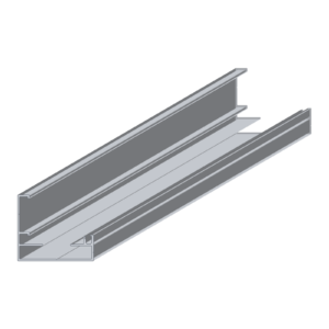 Clickfix 40 onderprofiel, aluminium profiel, 3D-aanzicht