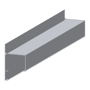 Clickfix 40 bovenprofiel met lip, aluminium profiel, 3D-aanzicht