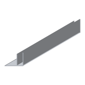 F-profiel, aluminium profiel, 3D-aanzicht