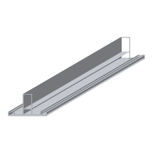 T-profiel, aluminium profiel, 3D-aanzicht