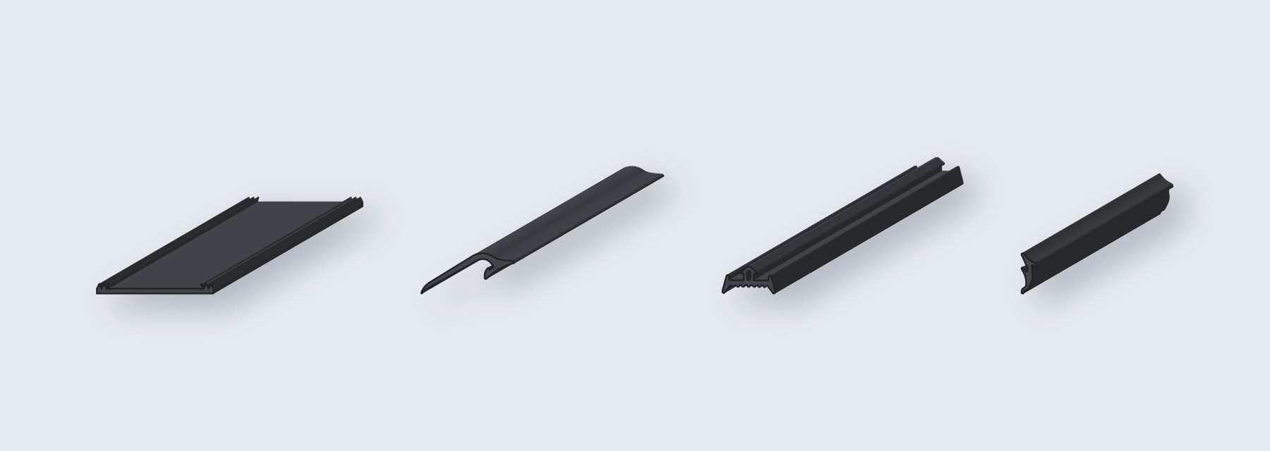 EPDM-rubbers voor plaatbevestiging: onderlegrubber, muuraansluitrubber, multi-verbindingsrubber en indrukrubber