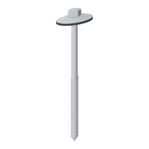 RVS golfplaatbout type HG 7 x 120 mm met bolle ring, 3D-aanzicht