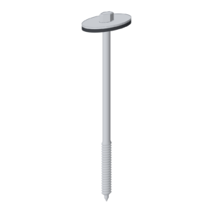 RVS golfplaatbout zelfborend 6,5 x 130 mm met 32 mm ring, 3D-aanzicht