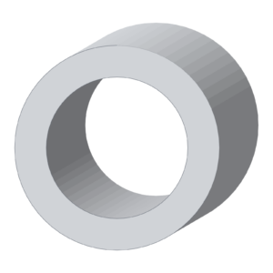 Rol gesloten aluminium tape 38 mm, 3D-aanzicht