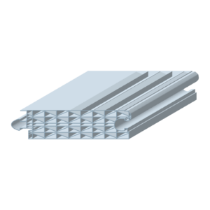 Marlon Clickfix 1040 klikpaneel 40 mm, doorsnede met tong en groef, 3D-aanzicht