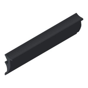 Clickfix/Vee-lux indrukrubber, 3D-aanzicht van het rubberprofiel