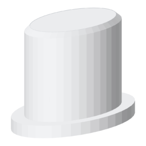 Witte afstandhouder 14 x 13 mm voor het vee-luxprofiel, 3D-aanzicht