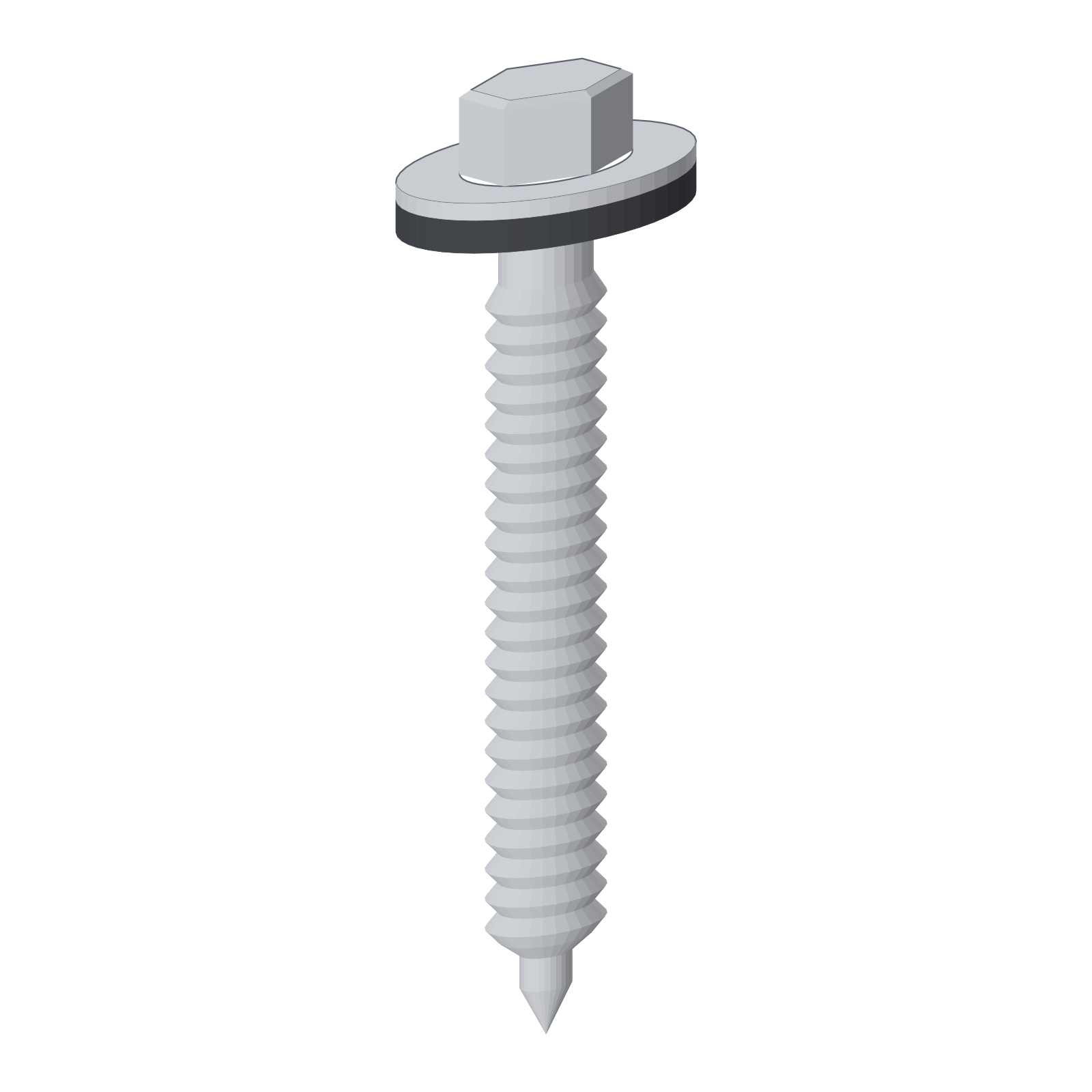 Houtschroef met 16 mm inox ring 6,5 x 50 mm